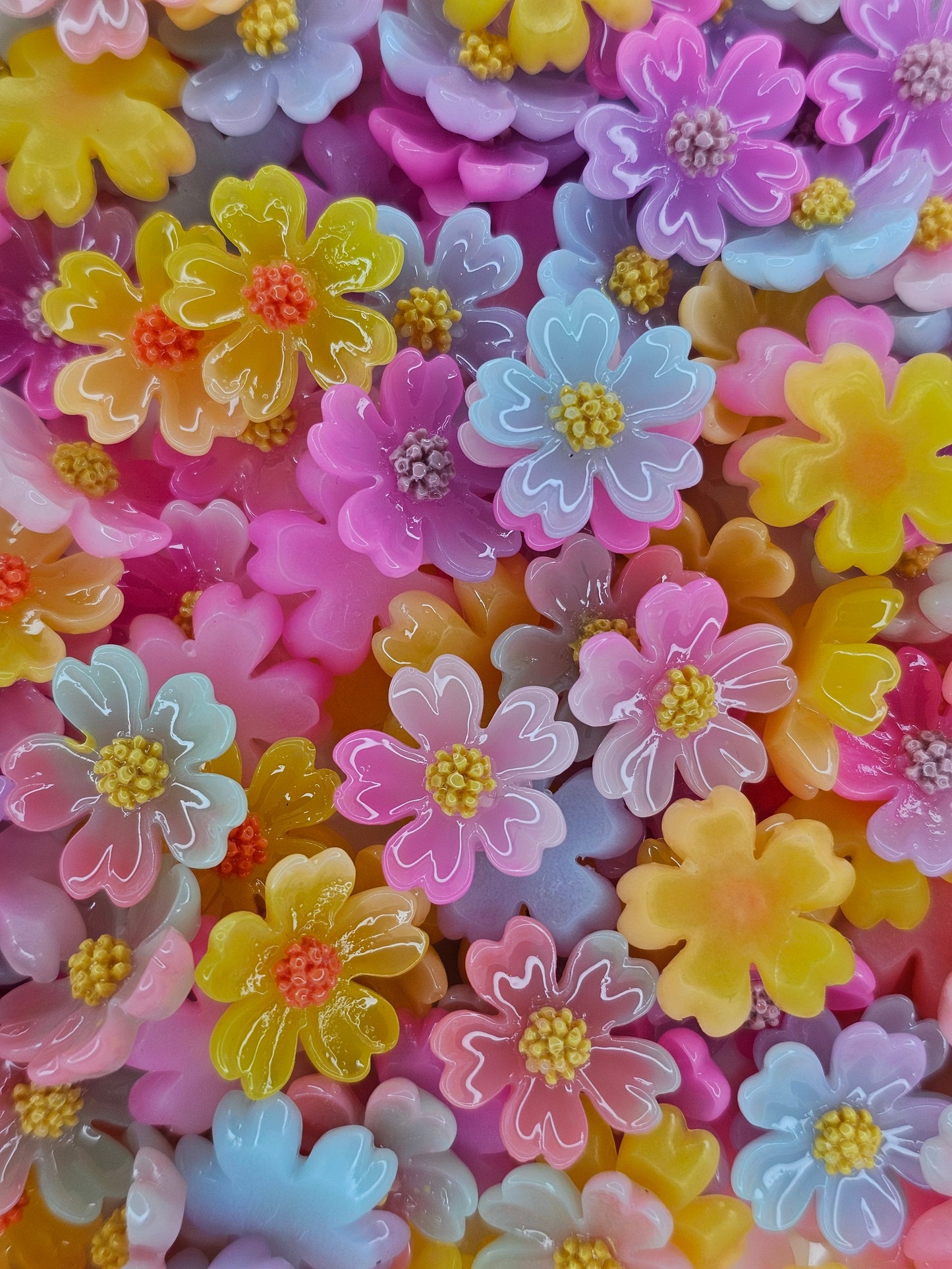 Beautiful 2 Tone Flower Charms
